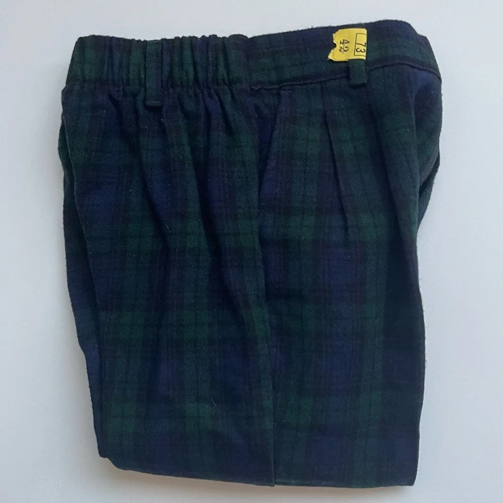 IMP Originals Boys Green/Navy Tartan Wool Holiday Outfit Sz 4
